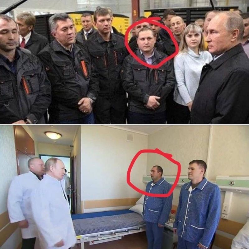 Путин посетил не ранени войници, а актьори