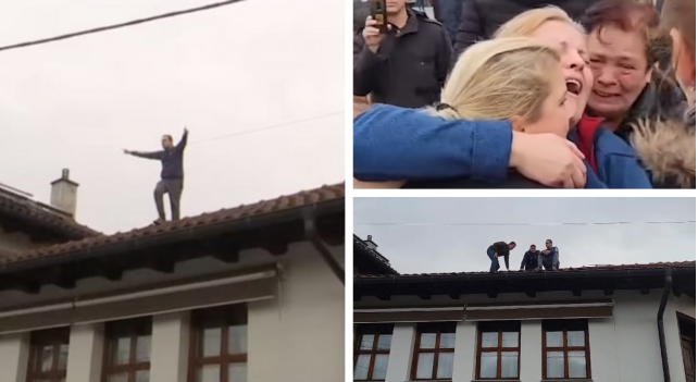 Мъж заплаши да скочи от покрива, след като посегнаха на ракията му /ВИДЕО/