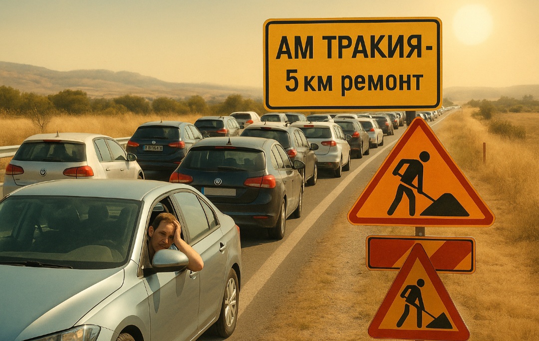 Уикенд капан на АМ “Тракия”: 5 км затворени точно в пиковите часове към морето!