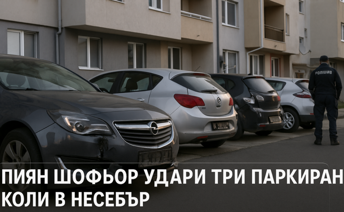 Пиян шофьор удари три паркирани коли в Несебър