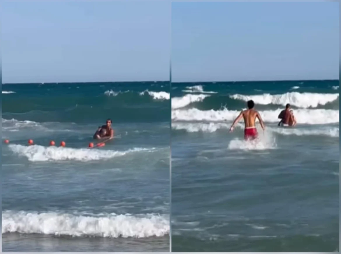Двама  спасители от Несебър спасиха мъж на Южния плаж в Несебър (ВИДЕО)